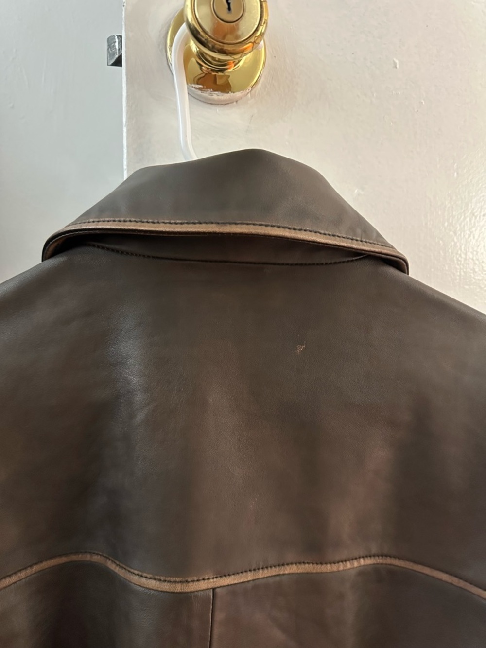 Reformation Veda Marco Leather Oversized Bomber Pit Stop Brown Jacket - Picture 14 of 16